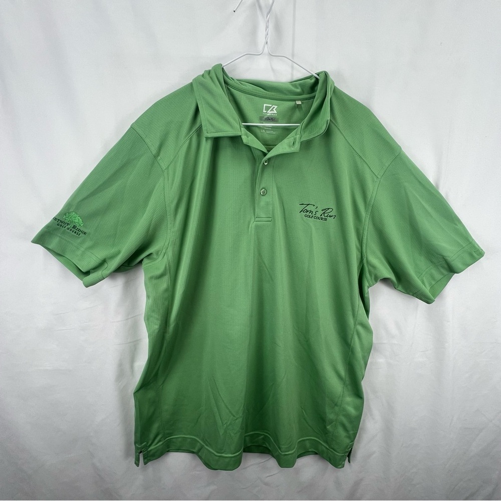 Cutter & Buck - Men’s Golf Shirt - Green - Large - Moisture Wicking - Breathable